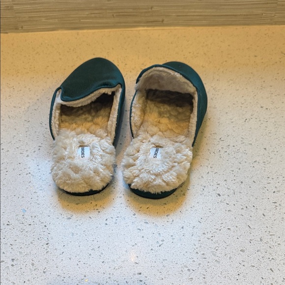 Birdies emerald green velvet phoebe mules with Plush Lining - Picture 4 of 5